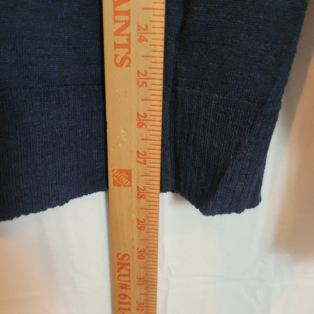Smartwool Merino Wool Blend 1/4 Zip Sweater Navy Blue Men's Medium Preppy Casual